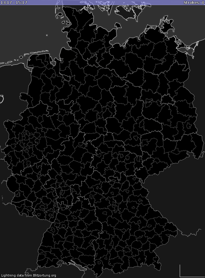 Mappa dei fulmini Germania -